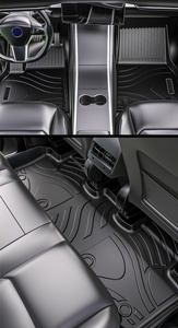 Nouveaux tapis de sol 3D TPE imperméables et antidérapants en 3 pièces pour <span class=keywords><strong>SEAT</strong></span> Terramar 2025, conduite à gauche, vente en gros - Product Image 3