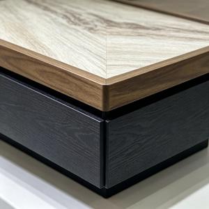 Rectangle Wooden Coffee <b>Table</b> Stone Top <b>Storage</b> Eco-Friendly High-<b>end</b> Vintage Style Home Luxury Design Living Room - Product Image 3