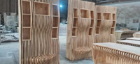 Œuvres d'art paramétriques gravées sur mesure, sculpture murale en bois, design écologique pour villa, hôtel, musée d'art, salle de réception, vente