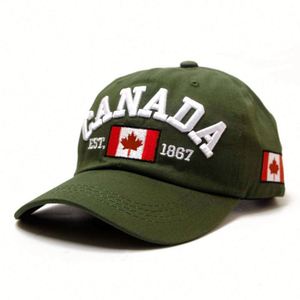 Casquettes de baseball 6 panneaux en polyester/coton de qualité supérieure, brodées en 3D du drapeau canadien, personnalisables, pour le sport et les occasions formelles, vente en gros pour fabricants - Product Image 5