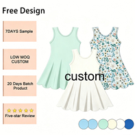 Robe de sport mi-longue pour filles, en tissu respirant, avec logo imprimé personnalisé, pour le yoga et les sports d'été