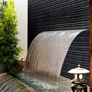 <span class=keywords><strong>Lame</strong></span> d'eau moderne en acier inoxydable à bord vif pour <span class=keywords><strong>cascade</strong></span> de <span class=keywords><strong>piscine</strong></span>, fontaine et décoration aquatique paysagère - Product Image 2