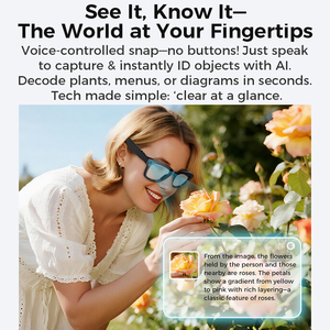 M01 PRO kính thông minh với máy ảnh video ghi âm Kính mắt trò chuyện Gpt ai phiên dịch Mắt kính Wifi chuyển m01pro Kính mát - Product Image 5