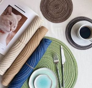 Napperon nordique en corde <span class=keywords><strong>de</strong></span> coton écologique <span class=keywords><strong>avec</strong></span> isolation thermique et propriétés antidérapantes tapis <span class=keywords><strong>de</strong></span> <span class=keywords><strong>Table</strong></span> à manger tapis <span class=keywords><strong>de</strong></span> Style occidental - Product Image 6