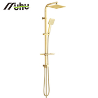 Accessoires de robinetterie murale pour salle de bain, acier inoxydable professionnel SS304, finition chromée, ensemble de douche à effet pluie