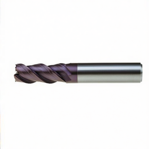 Fraise à queue en carbure monobloc Ttake Standard Ta1443, hélice à 45 degrés, 3 dents, revêtement Nano TiAln, pour fraisage de rainures courtes sur métal - Product Image 2
