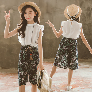 Children Apparel Sets Kids Chinese Country Style Ink Pant Suits for Girl of Wholesale - Product Image 3