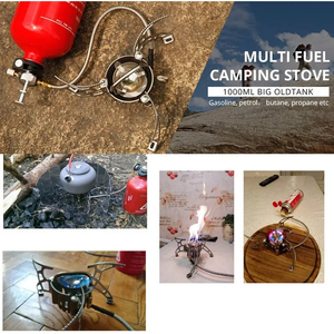 Poêles à essence d'extérieur multifonctionnels <span class=keywords><strong>pour</strong></span> le camping, le mazout et les gaz Fourneau d'extérieur Têtes de réchauds Bouteille de carburant Outils de camping d'extérieur - Product Image 6