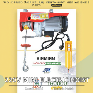 Alat Angkat Listrik <span class=keywords><strong>Mini</strong></span> 220V Buatan Pabrik, Derek Portabel 0.5-1 Ton Tali Kawat Baja, Kontrol Jarak Jauh, Baru, Untuk Konstruksi & Penggunaan Rumah Tangga, 6m/menit - Product Image 2