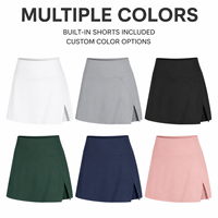 Jupe-short de tennis personnalisée pour femmes, taille haute, avec fente latérale intégrée, pour le sport et l'entraînement sur le court