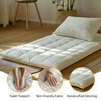 Lit au sol enroulable à mémoire blanche du fabricant chinois Matelas futon japonais pliable pour l'école, l'hôpital et la chambre à coucher