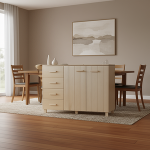 Credenza HAMAR in Legno Massello di Pino 44.5x15.7x31.5 Pollici Marrone Miele, Mobile Contenitore - Product Image 2