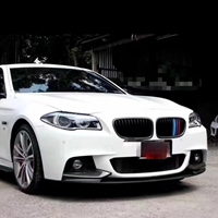 Composant de lèvre avant en fibre de carbone M Performance pour BMW Série 5 F10 F18 MP Style Kit de carrosserie de lèvre de pare-chocs avant en fibre de carbone