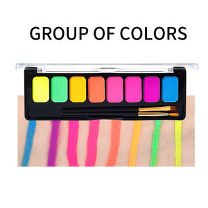 KOKOFOREST <span class=keywords><strong>Peinture</strong></span> corporelle et faciale pour enfants, soluble dans l'eau, fluorescente, sans danger pour la peau, certifiée MSDS, 8 couleurs - Product Image 3