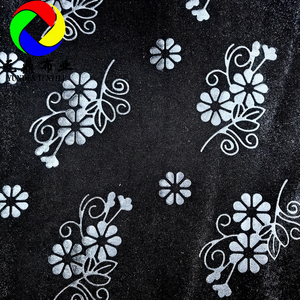 Cao cấp màu rắn KS nhung vải polyester căng dệt kim nhung váy vải 3D dập nổi phong cách Hàn Quốc cho quần áo - Product Image 4