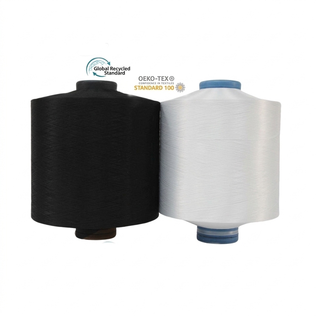DTY 75D/144F NIM FLAT SD BLACK NIM and HIM AA GRADE DTY Yarn 100% Polyester Factory Polyester Dyed Yarn Dty
