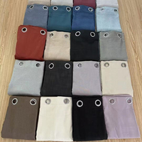 100% Polyester respirant rideaux occultants couleur unie Tricot tricoté Silicone enduit avec motif teint pour Type de tringle à rideau