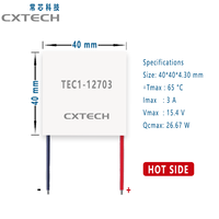 Module Peltier, refroidisseur thermoélectrique, Peltier Tec1-12703 40*40, refroidisseur Peltier Tec
