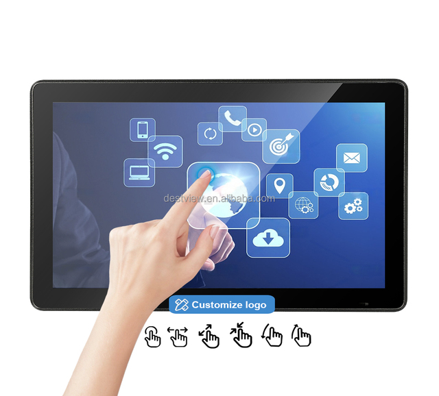 21.5 Inch Industrial Touch Panel PC Rugged IP65 Aluminum Alloy HMI Win10 Touch Screen All in One PC