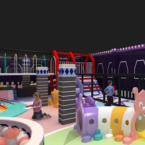 Feirui, parque infantil interior con temática personalizada, diseño de jungla/princesa/espacio, incluye <span class=keywords><strong>juegos</strong></span> interactivos de piscina de bolas, 1 año de garantía, 200kg - Product Image 3