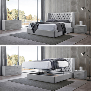 Роскошная мягкая кровать на заказ высокого качества с ворсом для спальни - Product Image 2