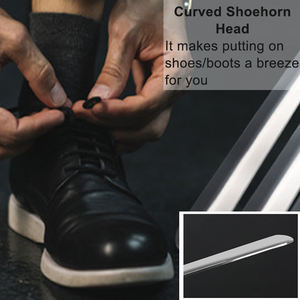 Chausse-pied en métal de 10 à 80 cm, manche long, facile à porter, lève-chaussure, klaxon robuste pour baskets et bottes - Product Image 4