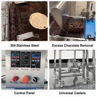 Chaîne de production de chocolat enrobé pour biscuits, machine industrielle de tempérage et de glaçage du chocolat HNOC