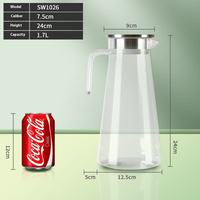 Nouvelle Pichette à Eau Moderne 1000ml en Plastique Texturé Bulle Écologique Unique avec Poignée et Couvercle, Fonction Refroidissement pour la Maison