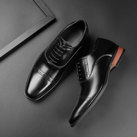 Herren Übergrößen Echtleder Formelle Anzugschuhe Spitze Zehen Hochzeitsstil Oxfords für Büro & Karriere