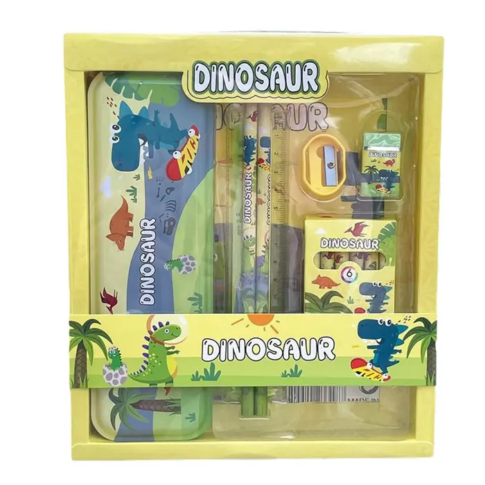 Free sample school funny stationery set wholesale price unique various cartoon style Pen box and pencil eraser for school