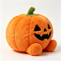 Peluche Citrouille Personnalisée Halloween, Poupée en Peluche Jack O'Lantern, Coussin Citrouille Doux, Décoration Maison et Fêtes, Cadeau de Fêtes