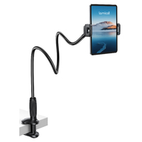 Support de tablette Lamicall STGT03 à bras flexible conique unique, entièrement réglable pour la lecture au lit, compatible avec les appareils de 4,7 à 13 pouces