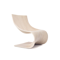 Chaise de loisirs moderne de forme unique Chaise d'appoint au design minimaliste Fauteuil en bois massif pour la maison Hôtel
