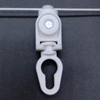 Hochwertiges S Wave/80-mm-Vorhangschienenzubehör mit Ripple Fold Curtain Runner-Schienen haken zum einfachen Aufhängen