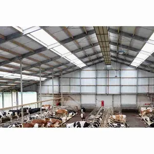Structure de hangar de vache en acier léger, entrepôt de ferme