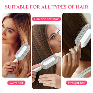 Cepillo Eléctrico Autolimpiante de Nylon para Alisar el Cabello, Masajeador de Cuero Cabelludo, Desenredante, Portátil, Herramienta de Peinado para el Hogar - Product Image 4