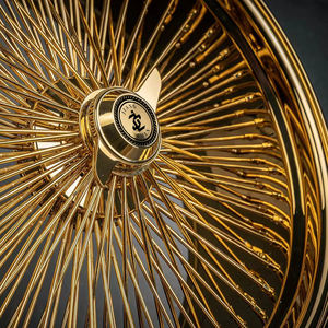 Rines de Aleación Escalonados de 20-24 Pulgadas 20x8-24x10 72-204 Radios Estándar Cruzados Rectos Dorados Nuevo - Product Image 4