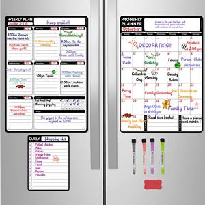 Bloc de notas diario personalizado, planificador <span class=keywords><strong>mensual</strong></span> de borrado en seco para el hogar, escuela, <span class=keywords><strong>calendario</strong></span> magnético para imanes de nevera, <span class=keywords><strong>pizarra</strong></span> - Product Image 4