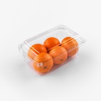Conteneur en plastique PET de qualité alimentaire personnalisé, écologique, pour fruits, boîte à légumes empilable transparente, raisins, cerises, tomates, vente en gros