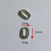 YML & Fermoir à ressort ovale épais en argent sterling S925, connecteur universel solide pour bijoux DIY, apprêts en argent
