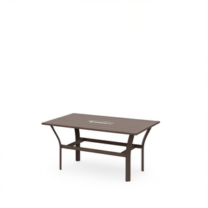 Outdoor Coffee Table Wood Top Metal <b>Frame</b> Contemporary Design For Patio Garden Use - Product Image 1