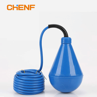 CHENF Nouveau design Capteur automatique en plastique pour réservoir d'eaux usées, contrôleur de niveau d'eau pour milieux liquides / Interrupteur à flotteur bleu en forme de goutte