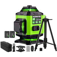 4x360 °   Niveau laser croisé autonivelant vert 16 lignes avec contrôle à distance par application, lignes verticales/horizontales 4D pour la maison