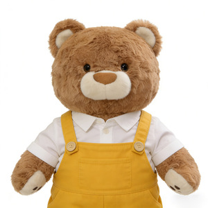 Custom Teddy Bear Stuffed Toy Customize Brown Animal Teddy Bear Plush <b>Doll</b> <b>Cute</b> Teddy Bear Plush Toy With Suspender Trousers - Product Image 6