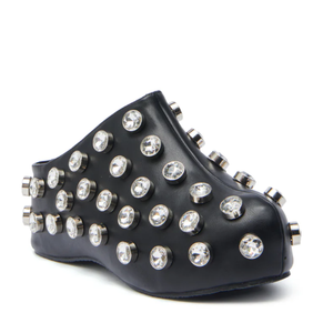 Sabots noirs pour femmes avec strass, mules à plateforme scintillantes avec embellissements en cristal, chaussures de soirée tendance - Product Image 5