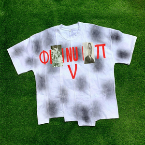 T-shirt à manches courtes en jersey de coton avec lettres grecques Phi Nu Pi, design imprimé, col rond, coupe décontractée pour homme - Product Image 1