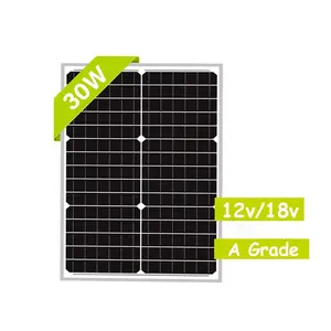 Kleine 30W Zonnepanelen 12V 18V 10W 20W 30W 40 W 40 W 50W 60W 70W 75W 80W Mono Zwart Zonnepaneel