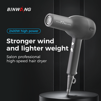 Sèche-cheveux professionnel Binwang Master Stylist 2400W haute vitesse ionique 9 modes avec fonction air froid pour hôtels et usage extérieur