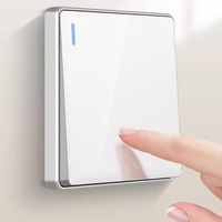 Prise murale universelle 5 broches en plastique 3.1A USB C, interrupteur électrique d'éclairage mural 1/2/3/4 Gang, prise de charge rapide UK Type-C 18W