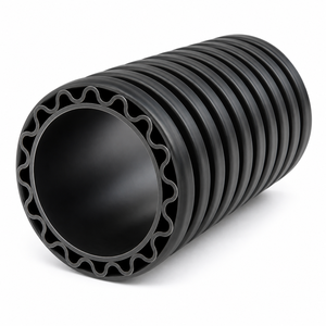 Tubería Corrugada de Doble Pared de HDPE con Junta de Anillo de Goma Duradera de Alta Rigidez SN8 DN300-DN1200 para Alcantarillado Municipal - Product Image 5